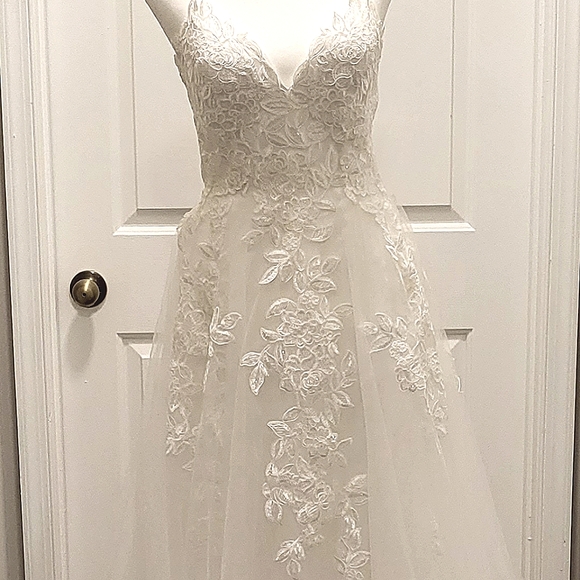 Lulus White Embroidered Lace-up Tulle Maxi Dress - Picture 4 of 16